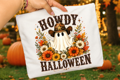 Western Howdy Halloween Ghost PNG, Spooky Cute Png Product Image 3
