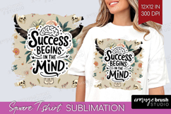 Inspirational Quote Square Tshirt Background - Western PNG Product Image 1
