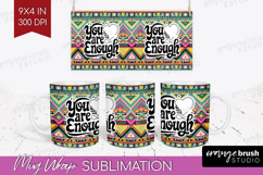 Inspirational Quote Mug Wrap - Western Mug PNG Sublimation Product Image 1