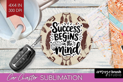 Inspirational Quote Car Coaster - Western Coaster PNG Product Image 1