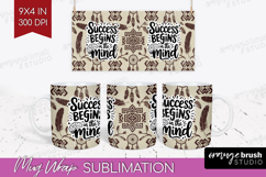 Inspirational Quote Mug Wrap - Western Mug PNG Sublimation Product Image 1