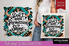 Inspirational Quote Tote Bag - Western Tote Bag PNG Product Image 1