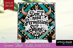 Inspirational Quote Slate PNG - Western Square Slate Product Image 1