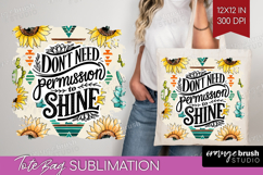 Inspirational Quote Tote Bag - Western Tote Bag PNG Product Image 1