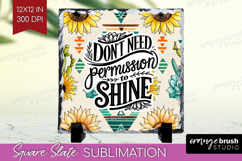 Inspirational Quote Slate PNG - Western Square Slate Product Image 1