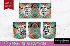 Inspirational Quote Mug Wrap - Western Mug PNG Sublimation Product Image 1