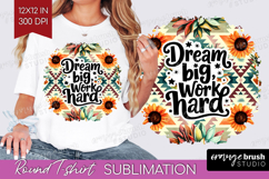 Inspirational Quote Round Tshirt Background - Western PNG Product Image 1