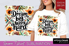 Inspirational Quote Square Tshirt Background - Western PNG Product Image 1