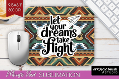 Inspirational Quote Mouse Pad Sublimation - Western Mousepad Product Image 1