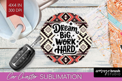 Inspirational Quote Car Coaster - Western Coaster PNG Product Image 1