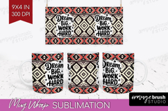 Inspirational Quote Mug Wrap - Western Mug PNG Sublimation Product Image 1