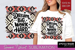 Inspirational Quote Square Tshirt Background - Western PNG Product Image 1