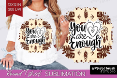 Inspirational Quote Round Tshirt Background - Western PNG Product Image 1