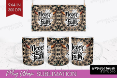 Inspirational Quote Mug Wrap - Western Mug PNG Sublimation Product Image 1
