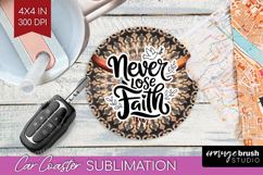 Inspirational Quote Car Coaster - Western Coaster PNG Product Image 1