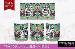Inspirational Quote Mug Wrap - Western Mug PNG Sublimation Product Image 1