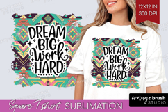 Inspirational Quote Square Tshirt Background - Western PNG Product Image 1