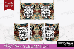 Inspirational Quote Mug Wrap - Western Mug PNG Sublimation Product Image 1