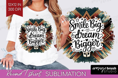 Inspirational Quote Round Tshirt Background - Western PNG Product Image 1
