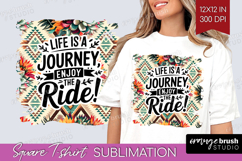 Inspirational Quote Square Tshirt Background - Western PNG Product Image 1