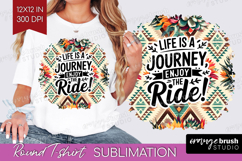 Inspirational Quote Round Tshirt Background - Western PNG Product Image 1