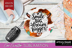 Inspirational Quote Car Coaster - Western Coaster PNG Product Image 1