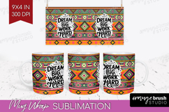 Inspirational Quote Mug Wrap - Western Mug PNG Sublimation Product Image 1