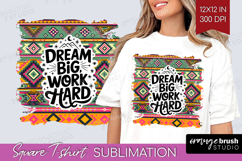 Inspirational Quote Square Tshirt Background - Western PNG Product Image 1