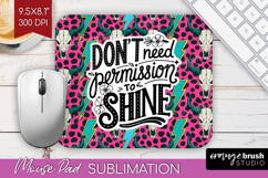 Inspirational Quote Mouse Pad Sublimation - Western Mousepad Product Image 1