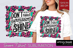 Inspirational Quote Square Tshirt Background - Western PNG Product Image 1