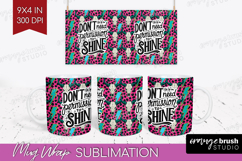 Inspirational Quote Mug Wrap - Western Mug PNG Sublimation Product Image 1