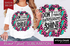 Inspirational Quote Round Tshirt Background - Western PNG Product Image 1