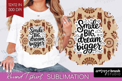 Inspirational Quote Round Tshirt Background - Western PNG Product Image 1