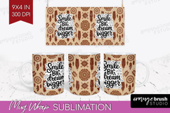 Inspirational Quote Mug Wrap - Western Mug PNG Sublimation Product Image 1