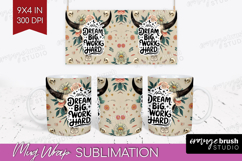 Inspirational Quote Mug Wrap - Western Mug PNG Sublimation Product Image 1