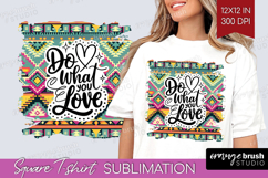Inspirational Quote Square Tshirt Background - Western PNG Product Image 1