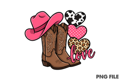 Western Love Valentine Sublimation PNG Product Image 1