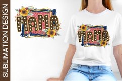 Western Mama Sublimation Design with Sunflowers Product Image 1