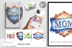 Western Mom Digital Paper Product Image 1