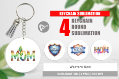 Western Mom Keychain Product Image 1