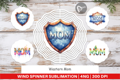 Western Mom Wind Spinner Product Image 1