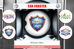 Western Mom Car Coaster Product Image 1