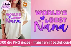 Worlds Best Nana png, Retro Nana design Product Image 2