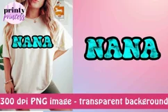 Western Nana png, Turquoise Cowhide Nana design Product Image 2