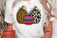 Western Pattern Pumpkin Trio Autumn PNG Design Product Image 2