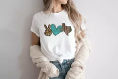 Western Peace Love Texas sublimation PNG design