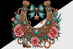 Western tumbler, mug wrap, clipart sublimation design Product Image 2