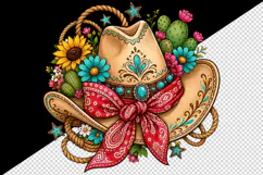 Western tumbler, mug wrap, clipart sublimation design Product Image 2