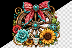 Western tumbler, mug wrap, clipart sublimation design Product Image 2