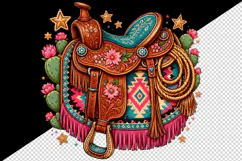 Western tumbler, mug wrap, clipart sublimation design Product Image 2
